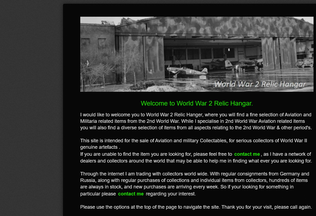 Website 
	worldwar2relichangar.com desktop preview