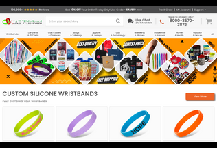 Website 
	wristbands.ae desktop preview