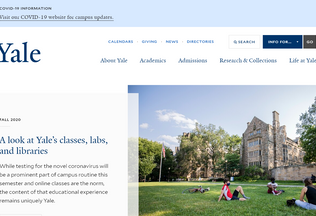 Website 
	yale.edu desktop preview