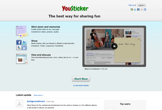 Website 
	yousticker.com desktop preview