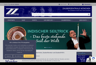 Website 
	zauberzentrale.de desktop preview